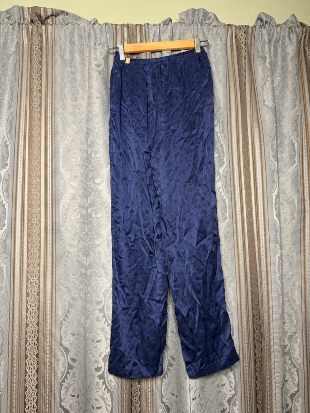 Lunya Washable Silk Long Sleeve Shirt and Pants Set Blue Eclipse